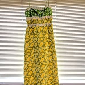 👹SOLD👹 Vintage Floral Long Spring/Summer Dress